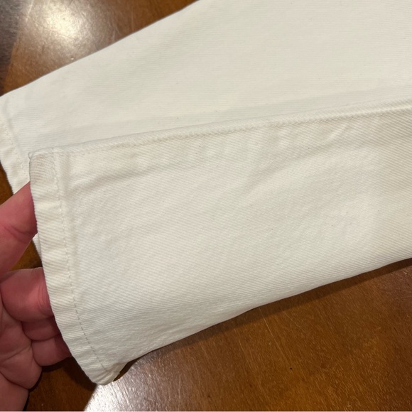 NEW Madewell Baggy Flare Jeans in Tile White: Front Slit Edition Size 28 - Picture 16 of 16